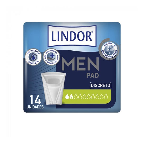 Lindor Men Pad Discreet 2 Drops 14uds