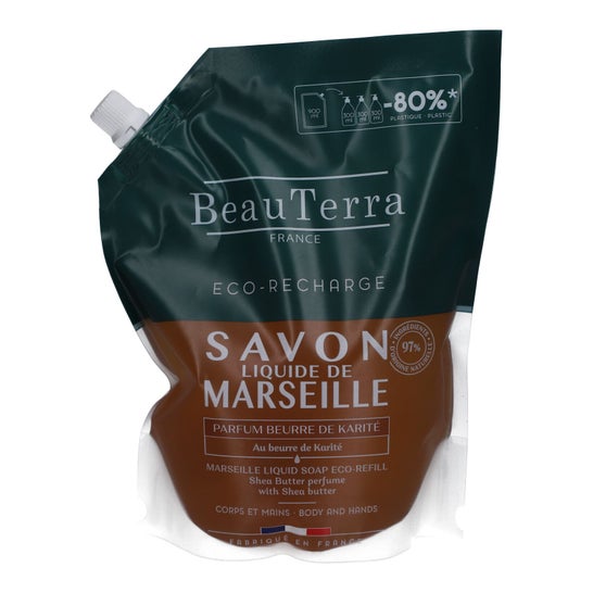 BeauTerra Jabón Líquido Marsella Manteca de Karité Recarga 900ml
