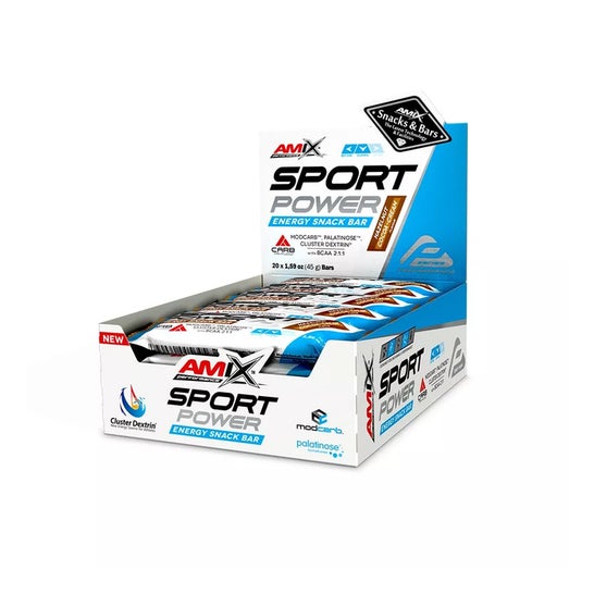 Amix Performance Sport Power Energy Snack Bar Crema de Avellana 20x45g