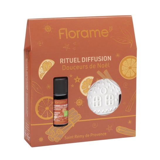Florame Pack Kaneel Sinaasappel Bio 10 ml + Geurdecoratie