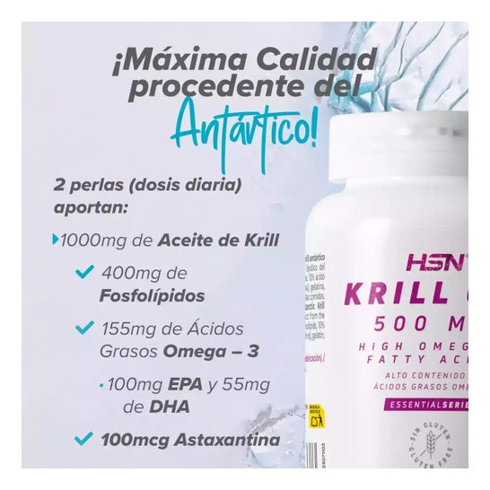 HSN Aceite de Krill 500mg 120 perlas