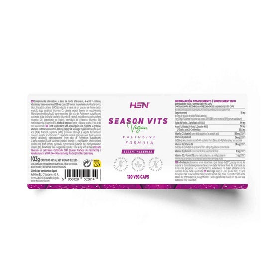 HSN Vitaminas Cambio Estacional 120 vcaps