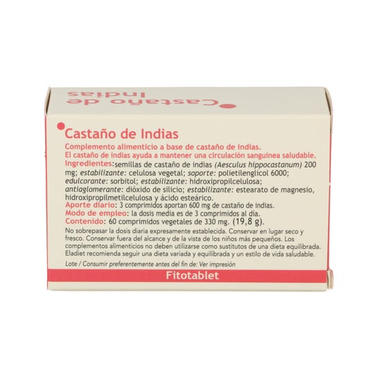 Fitotablet castaño de indias 60 comp