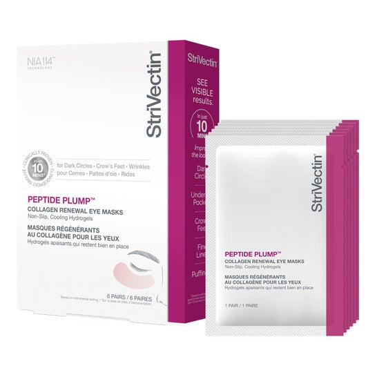StriVectin Peptide Plump Collagen Renewal Mascarillas Ojos 6 Pares