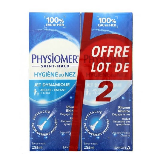 Physiomer Nasal Solution Adult/Child Set of 2 Viales of 135Ml