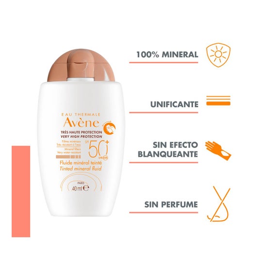 Avène Solar mineral fluid colour SPF50+ 40ml