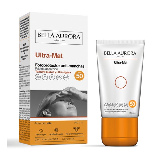 Bella Aurora Ultra-Mat Protector Solar Facial Anti-Manchas SPF50 Piel Grasa 50ml