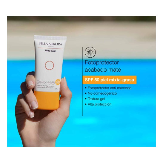 Bella Aurora Ultra-Mat Protector Solar Facial Anti-Manchas SPF50 Piel Grasa 50ml