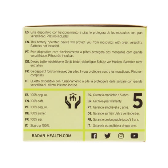 Radarhealth Antimosquitos Hogar Portátil Rh-107 1ud