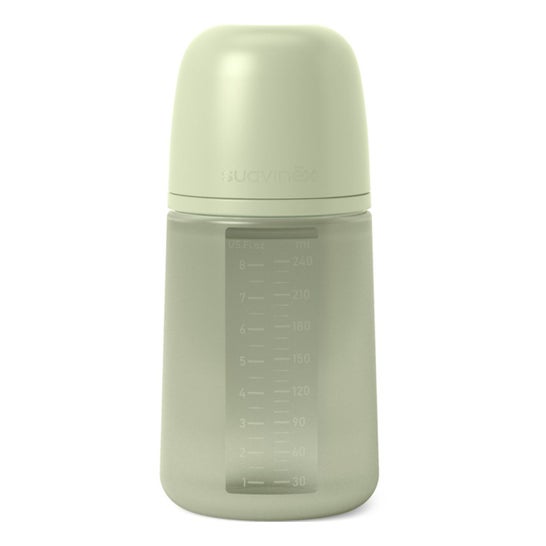 Suavinex Silicone Baby Bottle Sx Pro M Green +3 Months 240ml