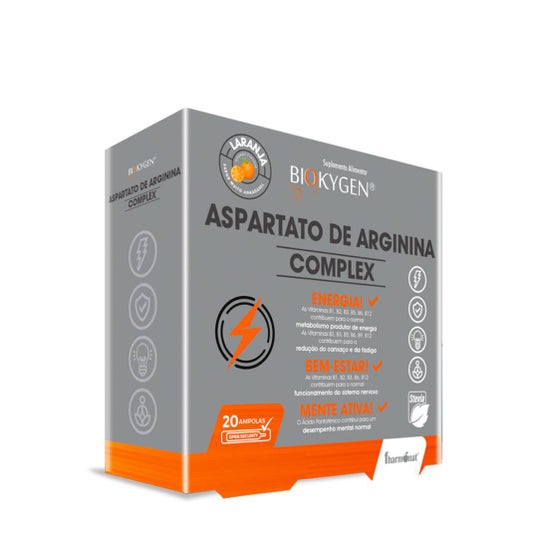 Biokygen Aspartato Arginina Complex Laranja 20 Ampolas