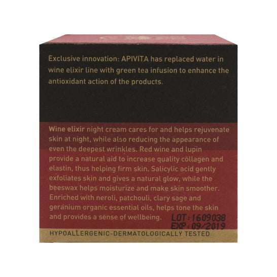 Apivita Wine Elixir crema de noche antiarrugas y reafirmante 50ml