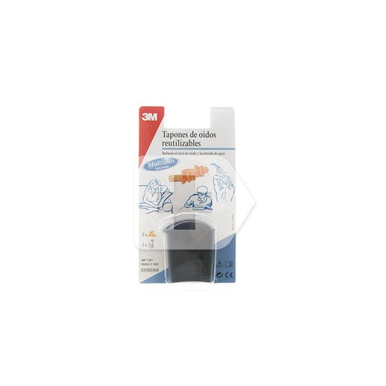 3M tapones de oídos reutilizables 1 par