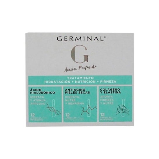 Germinale Diepe Actieve Behandeling Hydratatie + Voeding + Stevigheid 36 Ampullen