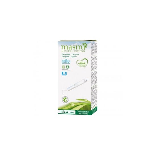 Masmi Tampones Con Aplicador Biodegradable Super 14 uds