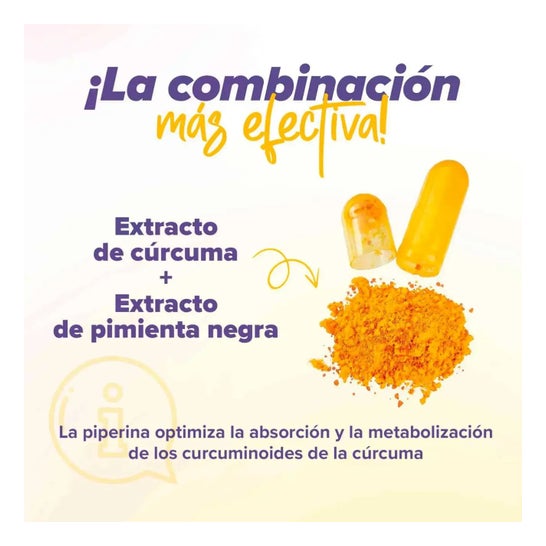 HSN Extracto de Cúrcuma 50:1 650 mg + Bioperine® 120 vcaps