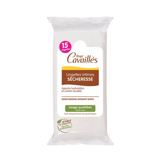 Roge Cavailles Intime Lingettes Spécial Sécheresse X15 Lingettes