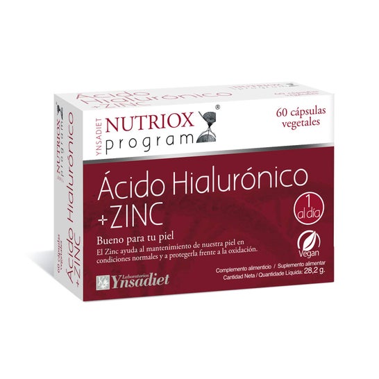 Nutriox hyaluronsyre + zink 60 kapsler