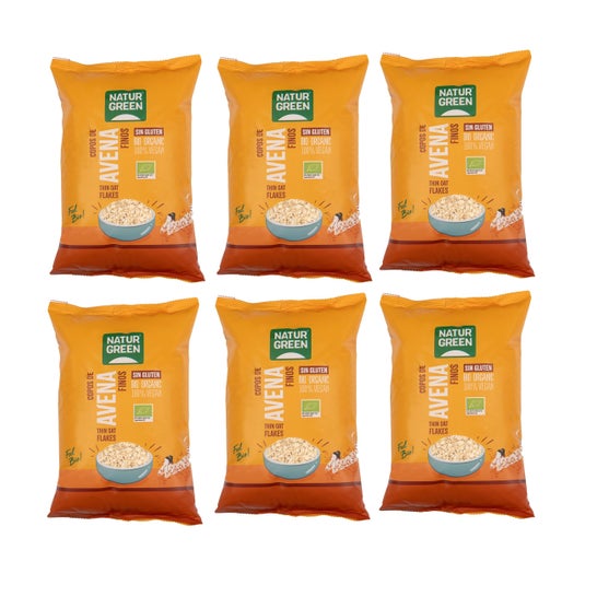 NaturGreen Pack Copos de Avena Finos Bio 6x1kg