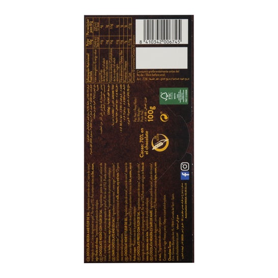 Torras Chocolate Negro Flor De Sal 100 g