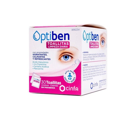 Optiben single dose wipes 30 pieces