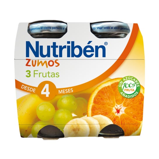Nutribén® zumo de 3 frutas 2udsx130ml