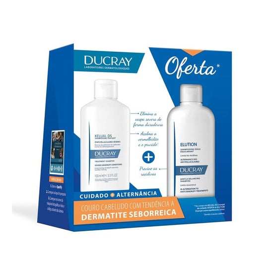 Ducray Pack Kelual Ds Shampoo + Elution