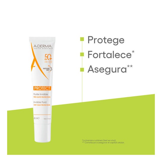 A-Derma Protect Fluido Solar Invisible Spf50+ 40 ml