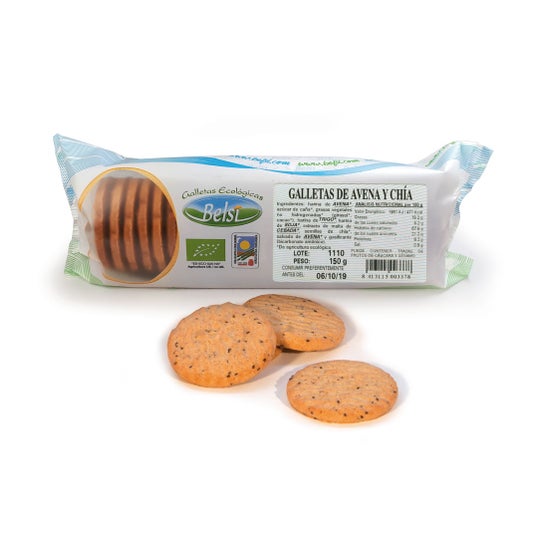 Belsi Ciasteczka Owsiane z Chia Bio 400g