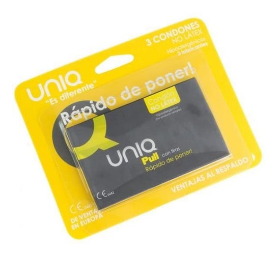 Uniq Pull Latex Free Condoms Strips 3pcs