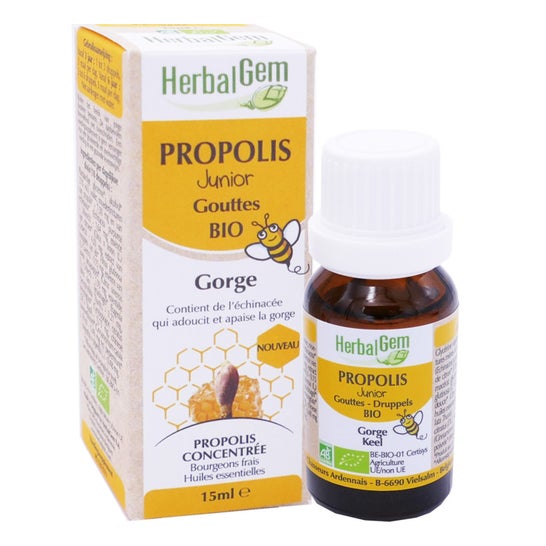 Herbalgem Propolis Organic Junior Large Spectrum Drops 15Ml