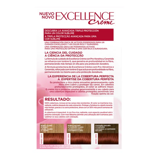 L'Oreal Set Excellence Creme Tinte Nº646 Dark Blonde Coppery Auburn 1 ud