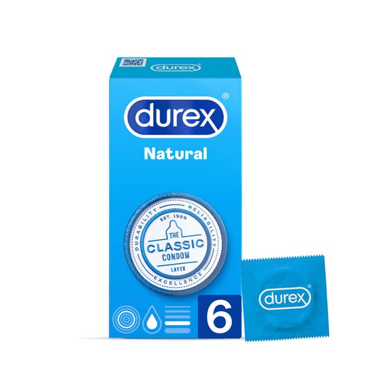 Durex® Natural Plus preservativos 6uds