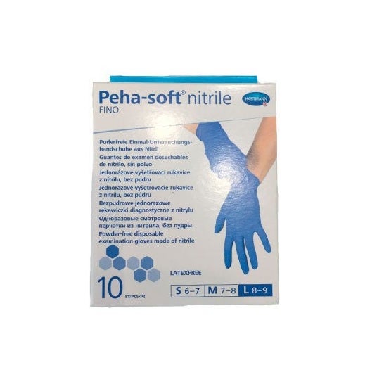 Peha-Soft guantes desechables de nitrilo talla L 10uds