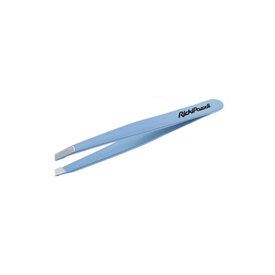 RickiParodi Pinça Oblíqua Inox Azul 9cm
