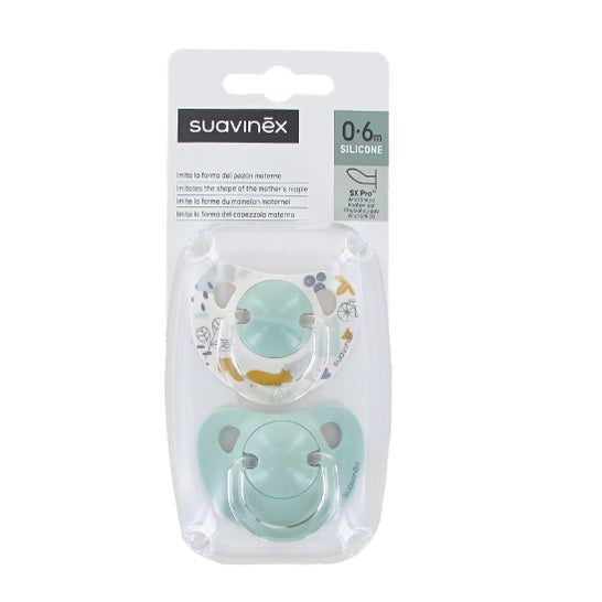 Suavinex Classic Anatomical Silicone Soother 0-6M 2 pcs