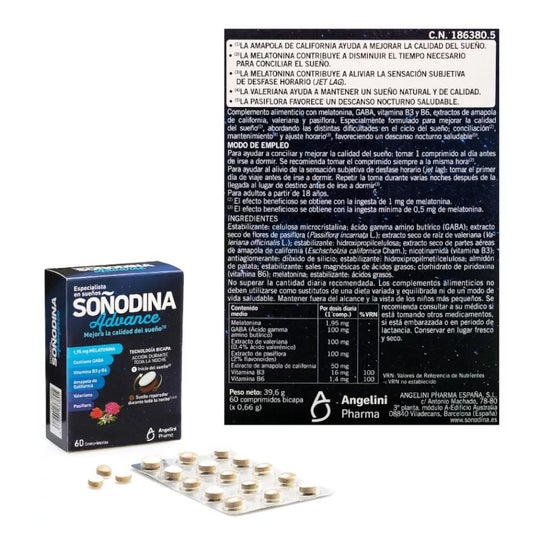 Angelini Natura Soñodina 60 tablets bilayer Angelini Natura Soñodina 60 tablets bilayer