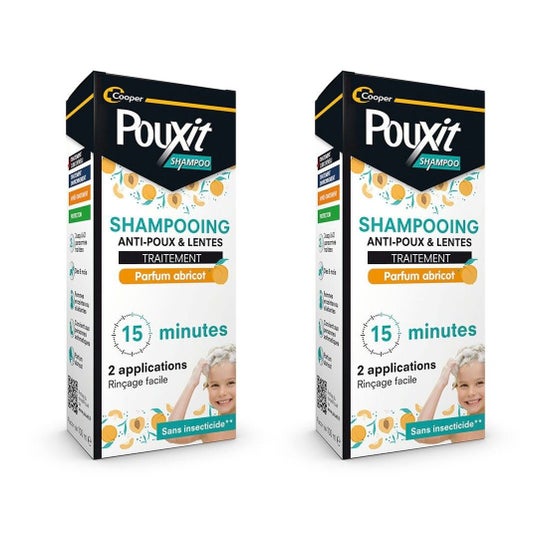 Pouxit Anti-Piojos & Liendres Champú Durazno 2x200 ml