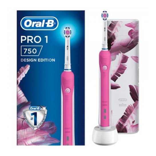 Cepillo Eléctrico Oral-B Pro 1 750 Rosa + Estuche