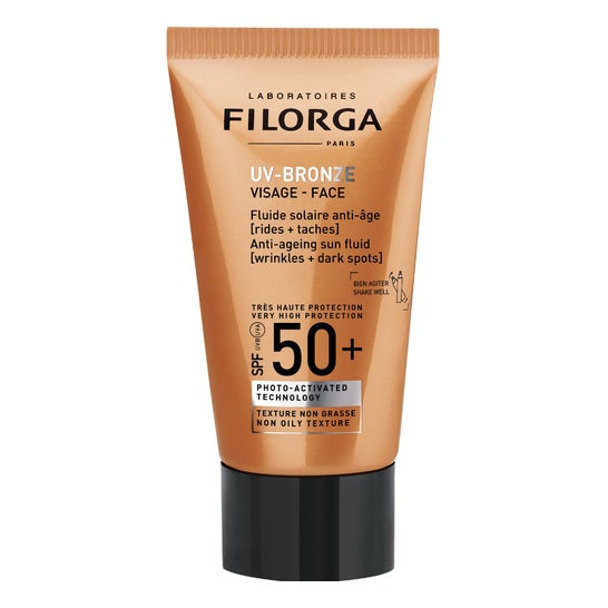 Filorga Uv Bronze Anti-Aging Solar Fluid + pletter Spf50 + 40ml