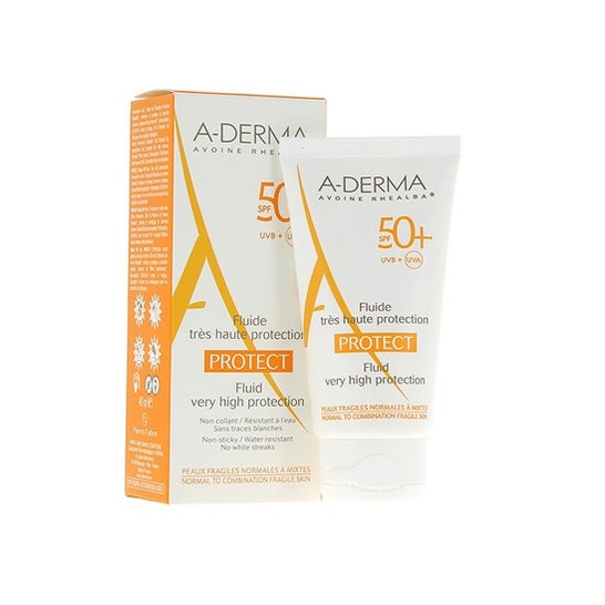A-derma crema fotoprotettiva SPF50 per pelli normali e miste 40ml