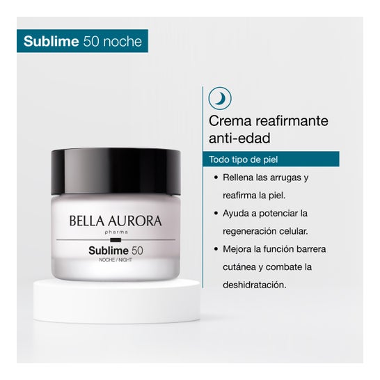 Bella Aurora Sublime 50 Crema Noche Fortalecedora Anti-Edad +50 Años 50 ml