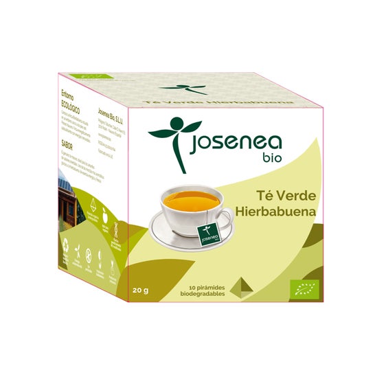 Josenea Té Verde Hierbabuena BIO 10 pirámides en sobre