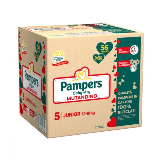 Pampers Baby Dry Pañales Quadripack Talla 6 56uds