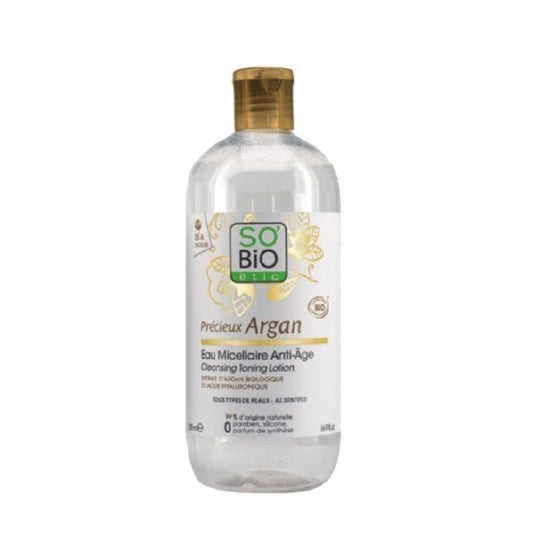 So Bio Etic Agua Micelar Antiedad Hialuronico-Argan Bio 500ml