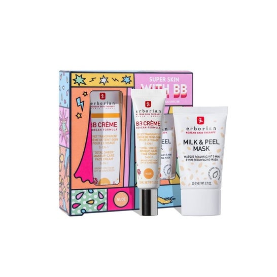 Erborian Kit Super Skin BB Cream + Mascarilla Leche & Peel