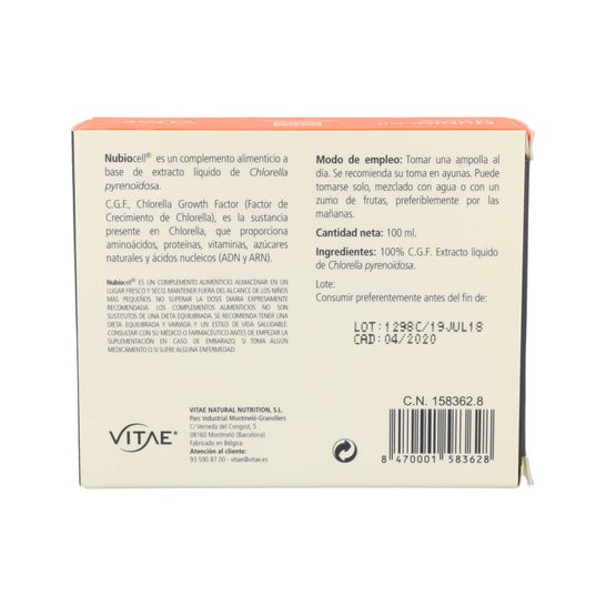 Vitae Nubiocell 10 Ampollas