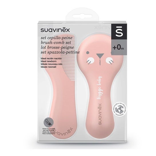 Set spazzola e pettine rosa Suavinex