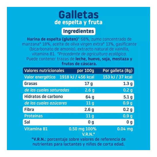 Smileat Spelled biscuits with organic fruit 220g Smileat Spelled biscuits with organic fruit 220g