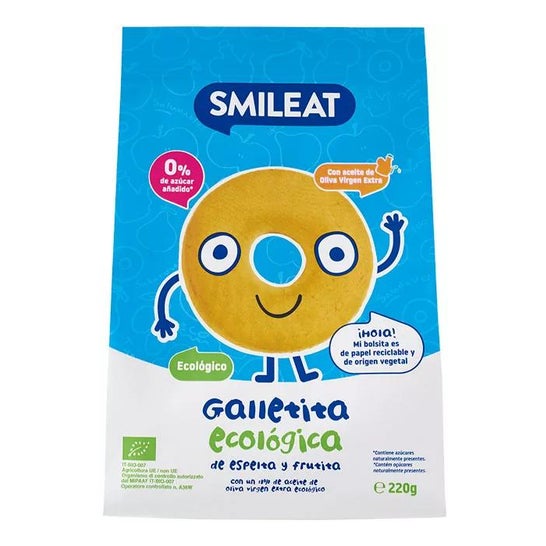 Smileat Biscotti al farro con frutta biologica 220g